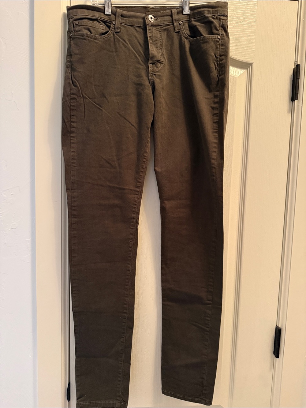 Angry Rabbit Women’s Skinny Pants in Dark Olive Green 31/13 NWOT